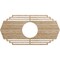 Ekena Millwork Chrysler Wood Fretwork Pierced Ceiling Medallion, Red Oak, 28"W x 14"H x 7 3/8"ID x 1/4"T CMWP28X14X0250CSRO - alternate 1